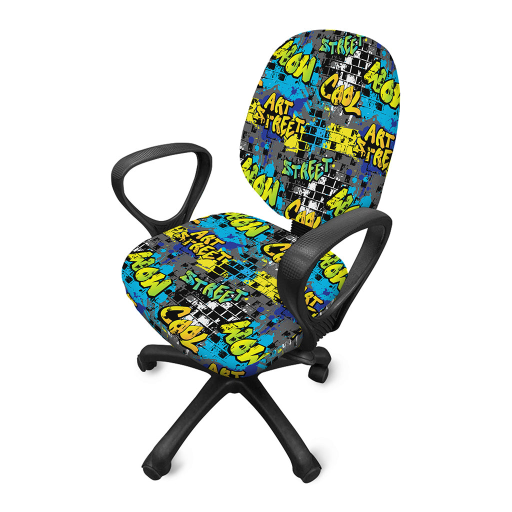 Graffiti Wall Print Office Chair Cover