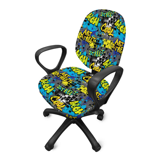Graffiti Wall Print Office Chair Cover