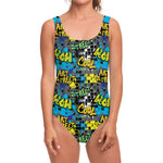 Graffiti Wall Print One Piece Swimsuit