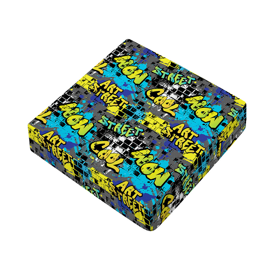 Graffiti Wall Print Outdoor Seat Cushion Cover