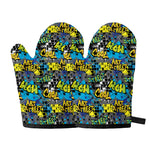 Graffiti Wall Print Oven Mitts