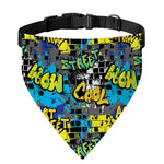 Graffiti Wall Print Over The Collar Dog Bandana