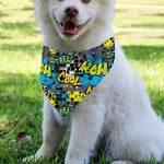 Graffiti Wall Print Over The Collar Dog Bandana