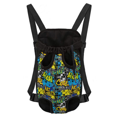 Graffiti Wall Print Pet Carrier Backpack