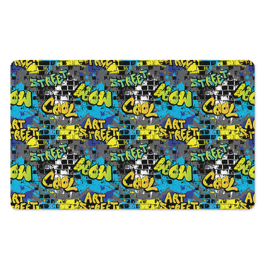 Graffiti Wall Print Polyester Doormat