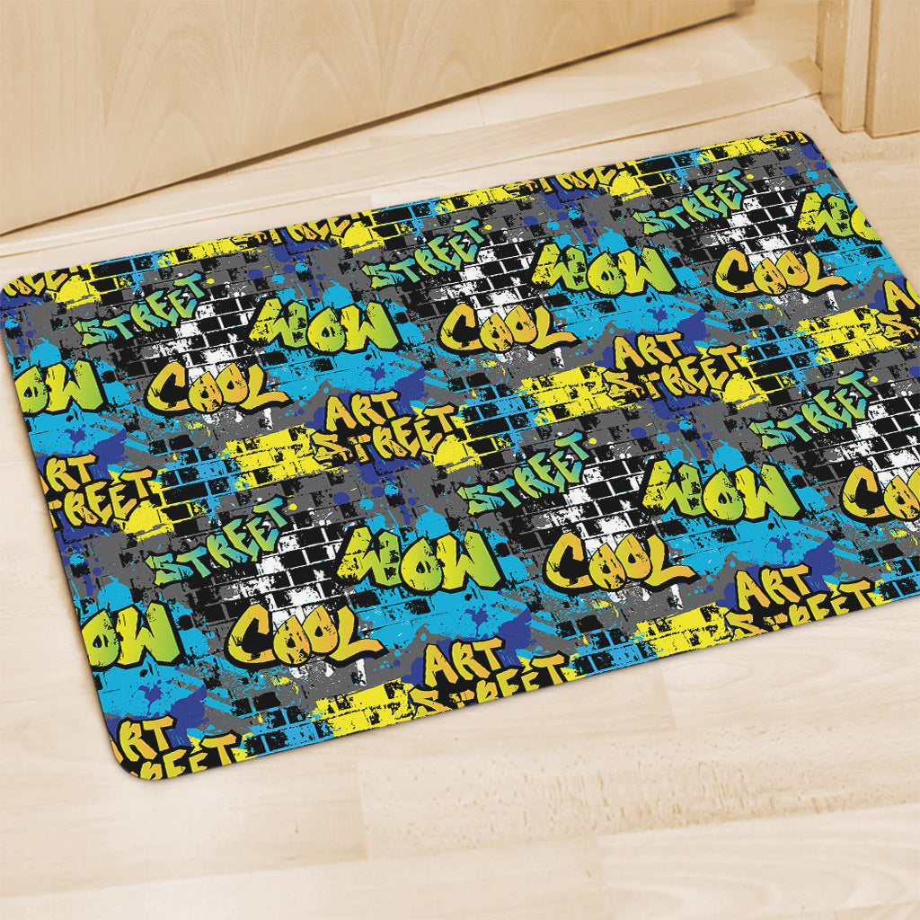 Graffiti Wall Print Polyester Doormat