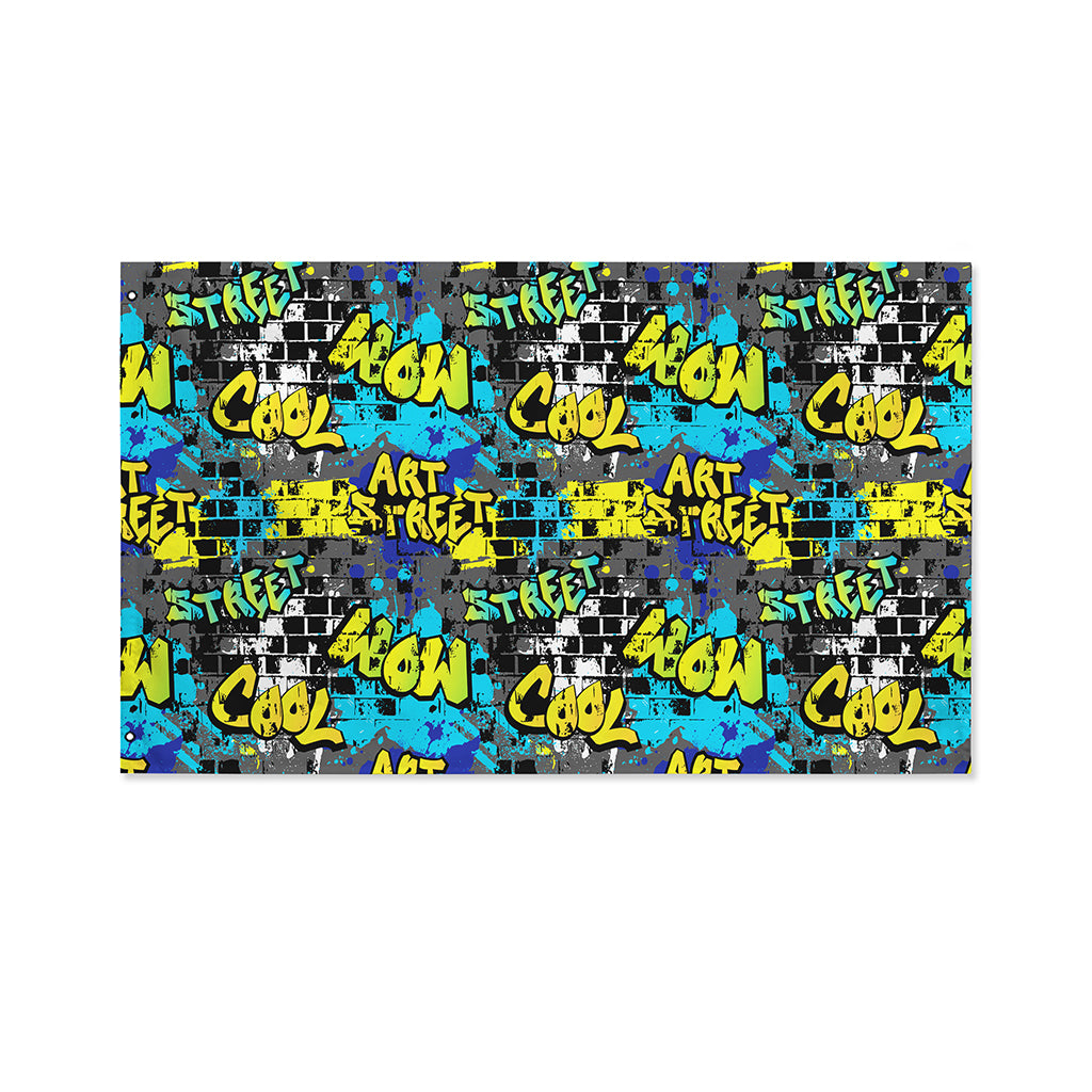 Graffiti Wall Print Polyester Flag