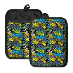 Graffiti Wall Print Pot Holders With Pocket