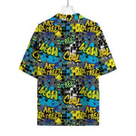 Graffiti Wall Print Rayon Hawaiian Shirt