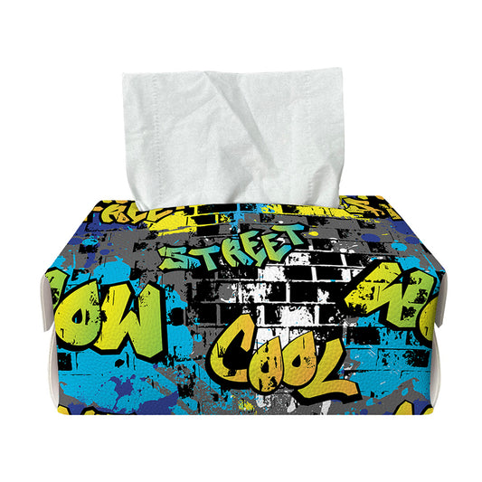 Graffiti Wall Print Rectangle Tissue Box Cover