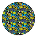 Graffiti Wall Print Round Floor Mat