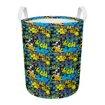 Graffiti Wall Print Round Laundry Basket