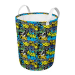 Graffiti Wall Print Round Laundry Basket