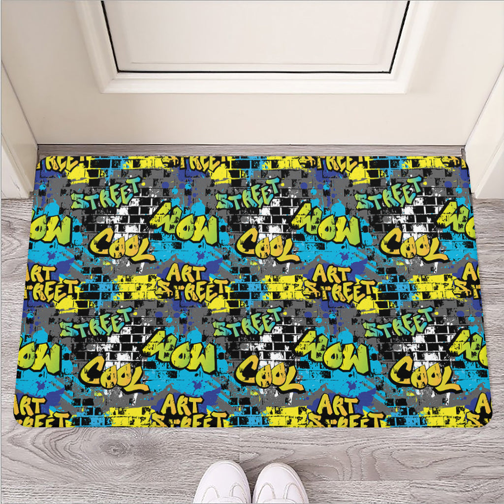 Graffiti Wall Print Rubber Doormat