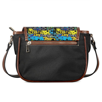 Graffiti Wall Print Saddle Bag