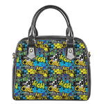 Graffiti Wall Print Shoulder Handbag