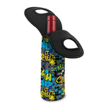 Graffiti Wall Print Single Neoprene Wine Tote