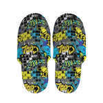 Graffiti Wall Print Slippers