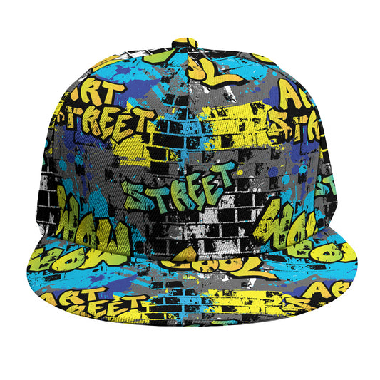 Graffiti Wall Print Snapback Cap