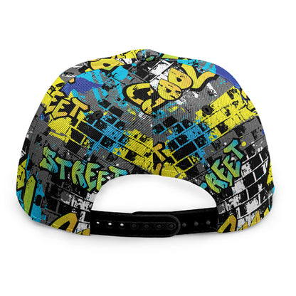 Graffiti Wall Print Snapback Cap