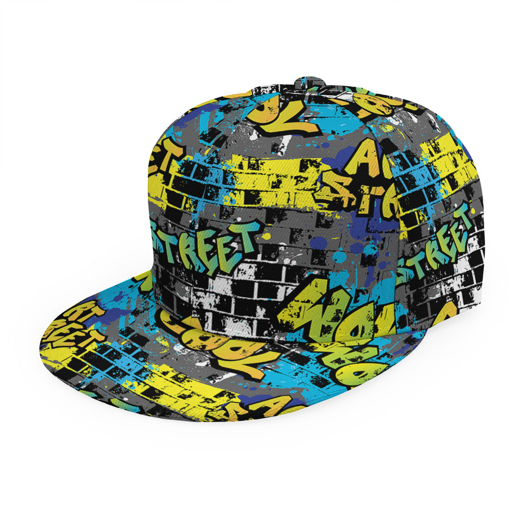 Graffiti Wall Print Snapback Cap
