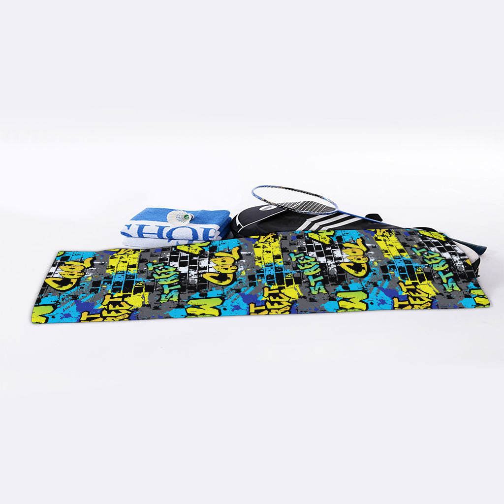 Graffiti Wall Print Sports Towel