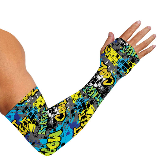 Graffiti Wall Print Sun Protection Arm Sleeves