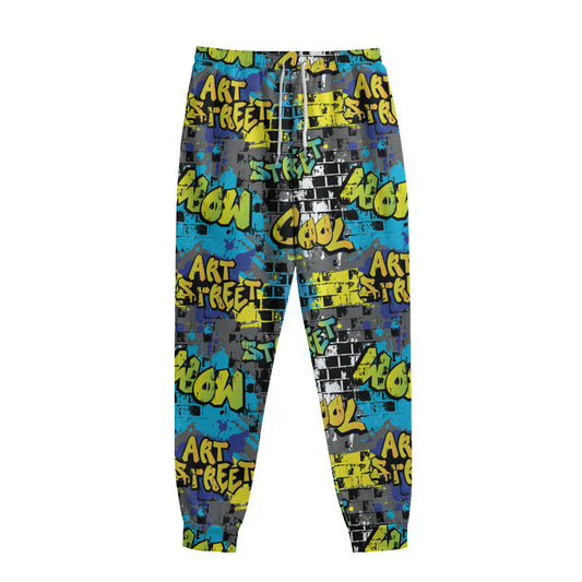 Graffiti Wall Print Sweatpants