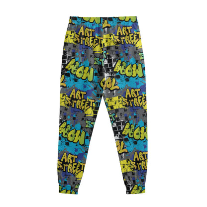 Graffiti Wall Print Sweatpants
