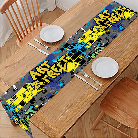 Graffiti Wall Print Table Runner