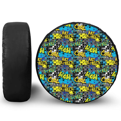Graffiti Wall Print Tire Cover