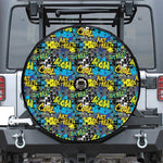Graffiti Wall Print Tire Cover With Camera Hole