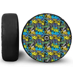 Graffiti Wall Print Tire Cover With Camera Hole