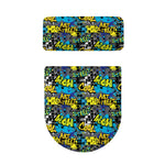 Graffiti Wall Print Toilet Lid And Tank Cover Set