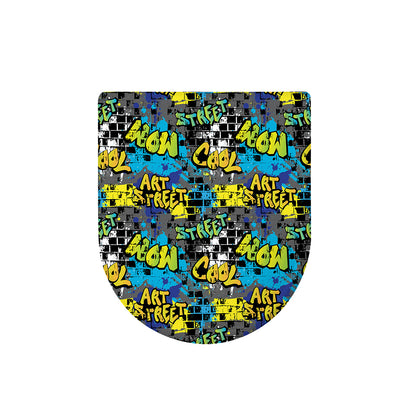 Graffiti Wall Print Toilet Lid Cover