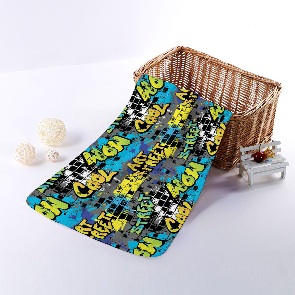 Graffiti Wall Print Towel