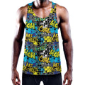 Graffiti Wall Print Men's Workout Tank Top