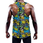 Graffiti Wall Print Training Tank Top
