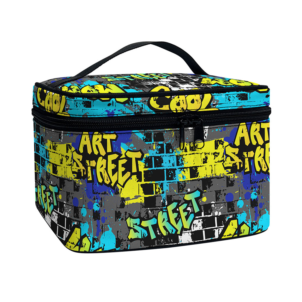 Graffiti Wall Print Travel Makeup Bag
