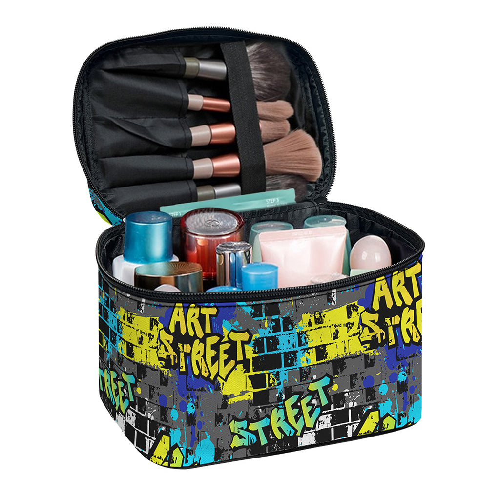 Graffiti Wall Print Travel Makeup Bag