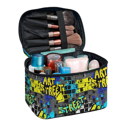 Graffiti Wall Print Travel Makeup Bag