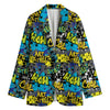 Graffiti Wall Print Women's Blazer