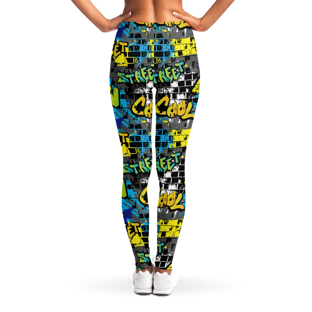 Graffiti Wall Print Women's Leggings