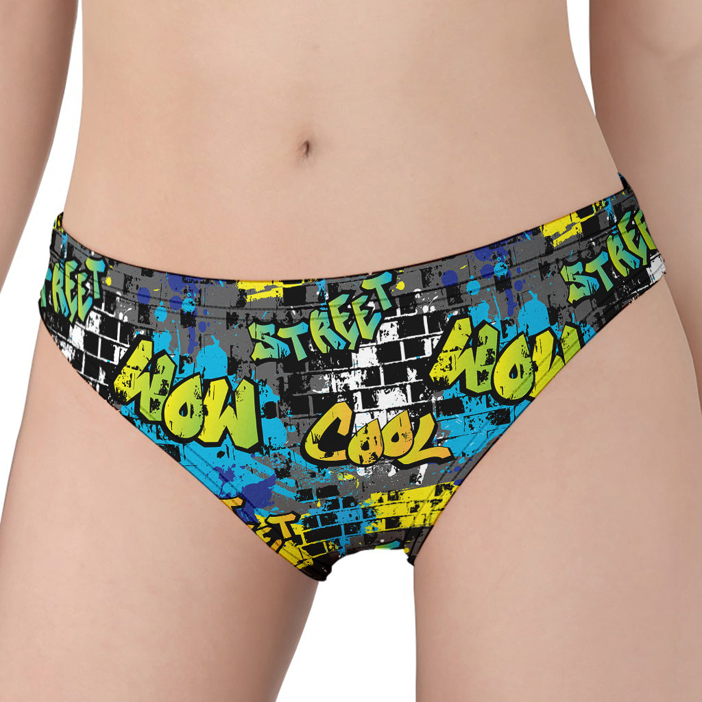 Graffiti Wall Print Women's Panties