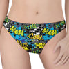 Graffiti Wall Print Women's Thong