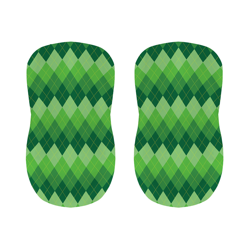 Grass Green Argyle Pattern Print Bar Stool Covers