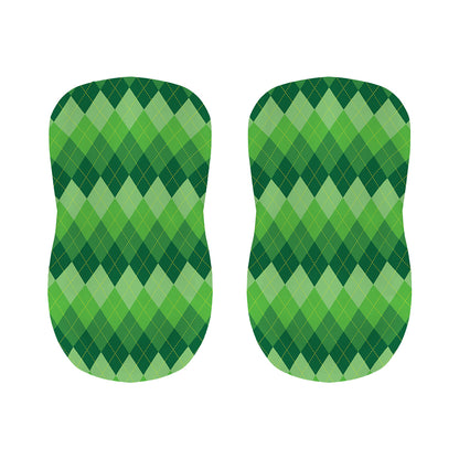 Grass Green Argyle Pattern Print Bar Stool Covers