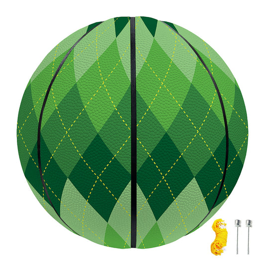 Grass Green Argyle Pattern Print Basketball