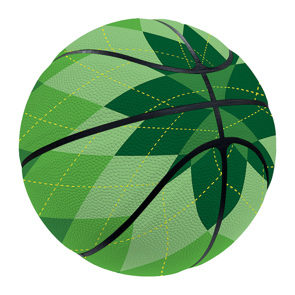 Grass Green Argyle Pattern Print Basketball