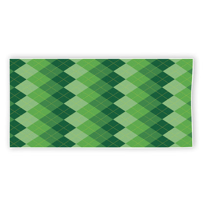 Grass Green Argyle Pattern Print Beach Towel